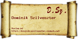 Dominik Szilveszter névjegykártya