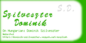szilveszter dominik business card